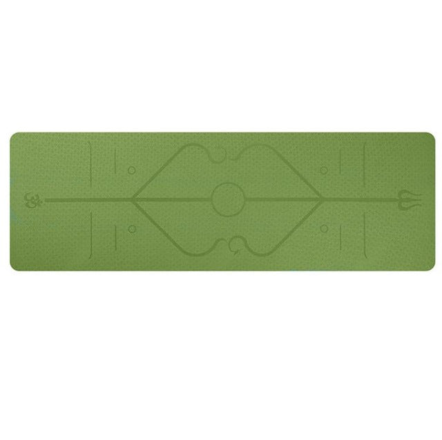Non Slip TPE Yoga Mat Position Line Beginner Mein