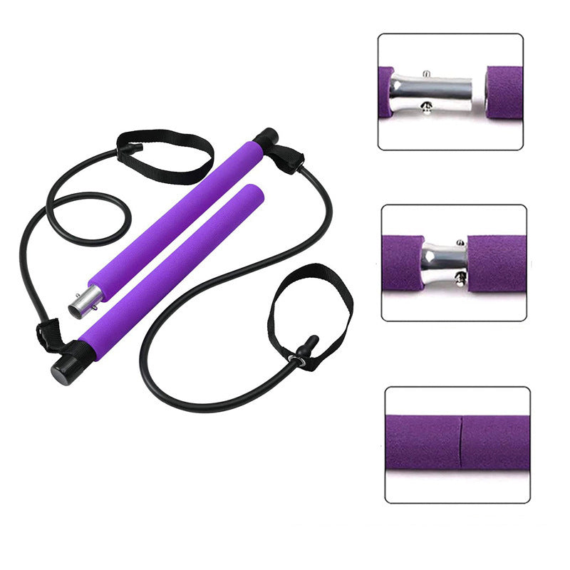 Fitness Yoga Pilates Bar Portable Gym Accessories Sport Elastic Bodybuilding Resistance Bands For Home Trainer Workout Equipment Mein